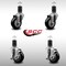 Service Caster 3.5'' SS Black Poly Wheel Swivel 1-5/8'' Expanding Stem Caster Set 2 Brakes, 4PK SCC-SSEX20S3514-PPUB-BLK-2-TLB-2-158 - alternate 4